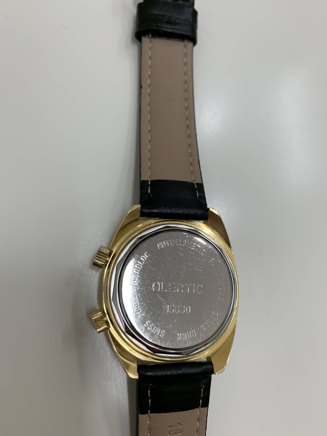 Orologio Uomo Vintage Noblex Carica Manuale Svegliarino Allarme Dorato Data