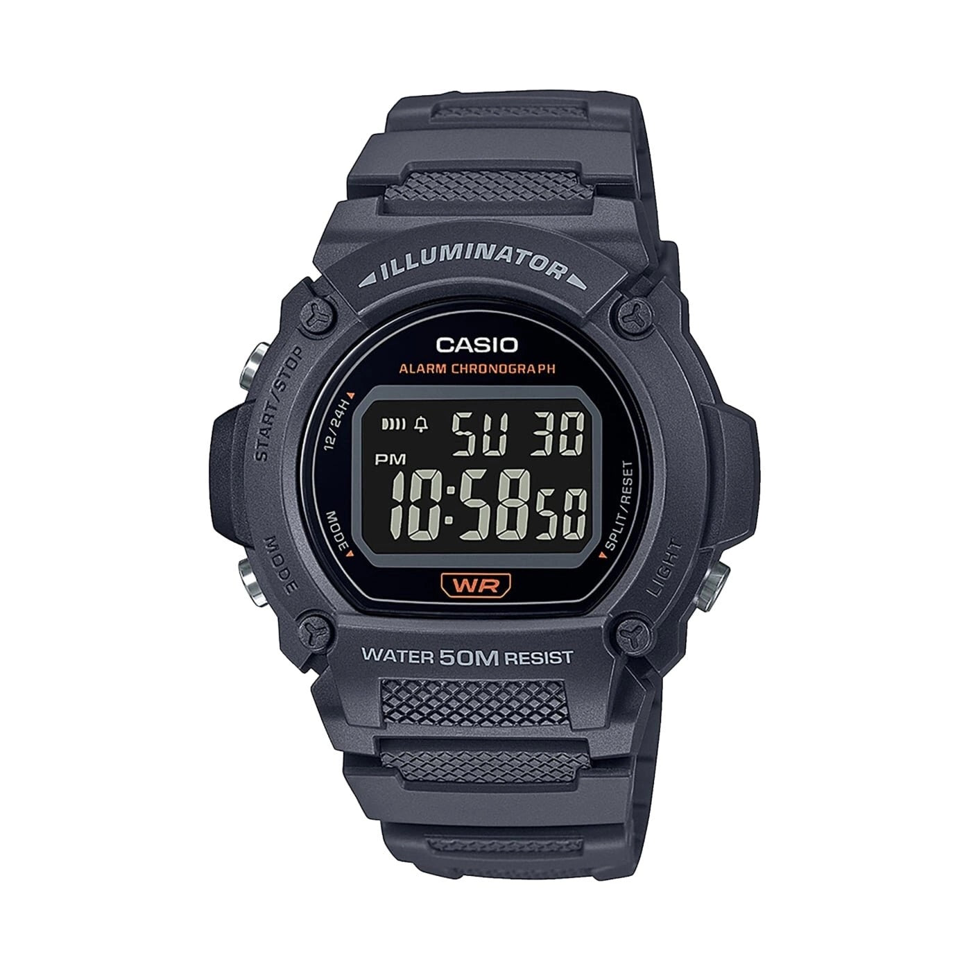 Orologio Bimbo Casio  Digitale Grigio Quarzo Cronografo Sveglia Timer W-219H-8BDF