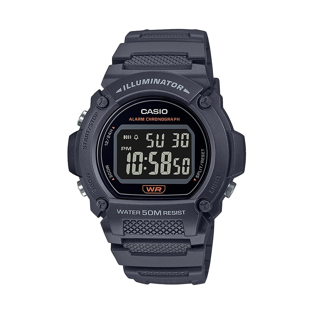 Orologio Bimbo Casio  Digitale Grigio Quarzo Cronografo Sveglia Timer W-219H-8BDF