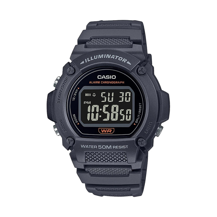 Orologio Bimbo Casio  Digitale Grigio Quarzo Cronografo Sveglia Timer W-219H-8BDF