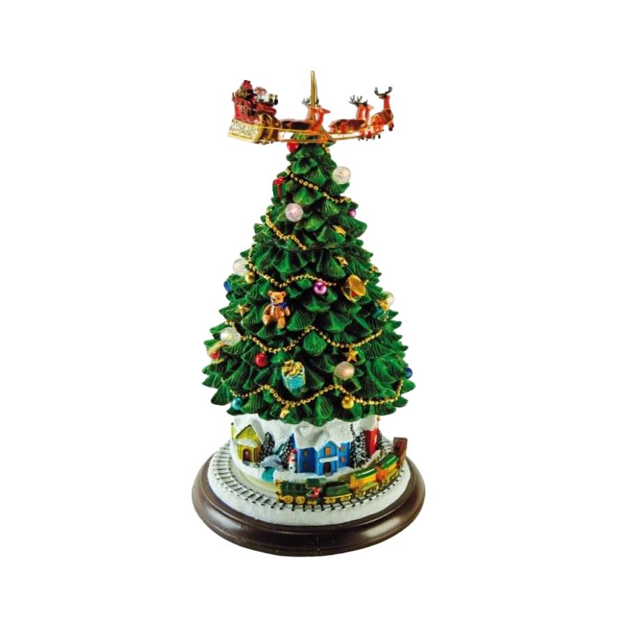 Scultura Natalizia Il Mondo Dei Carillion Albero Di Natale Addobbato 64072