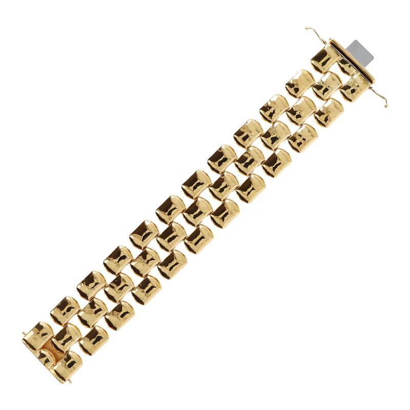 Bracciale Catena Pantera Superficie Liscia in lega placcata oro giallo 18kt  WSET00376.YG