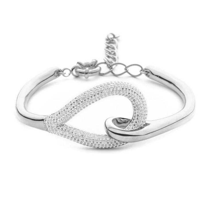 Bracciale Donna 4US Cesare Paciotti Ottone Bianco Zirconi 4UBR8220W