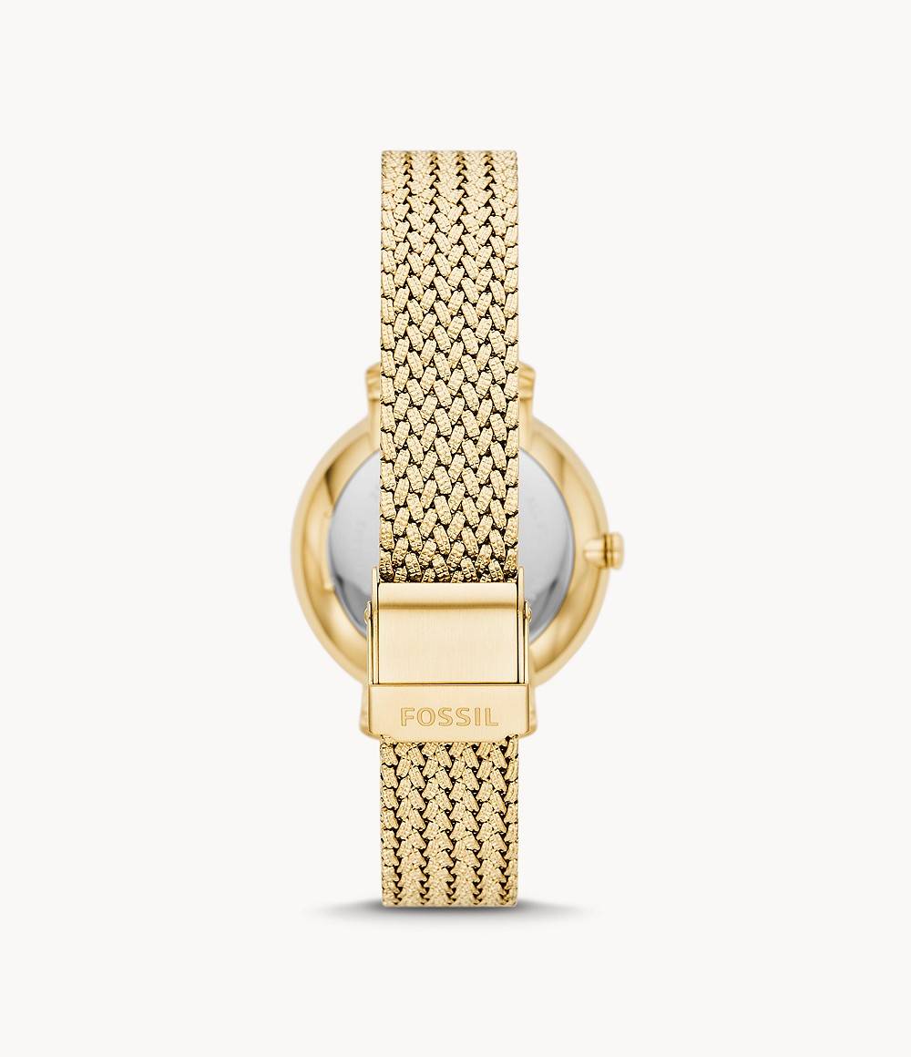 Orologio Donna Fossil Acciaio Dorato Quarzo Solo Tempo Data Jacqueline Verde ES5242