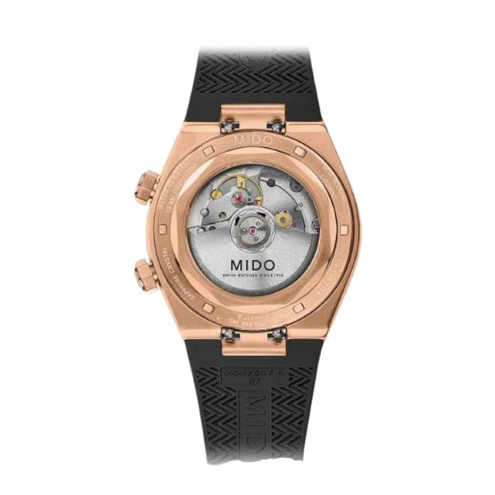 Orologio Uomo Mido Automatico Multifort 8 Due Corone Gomma Nera M0475073705100