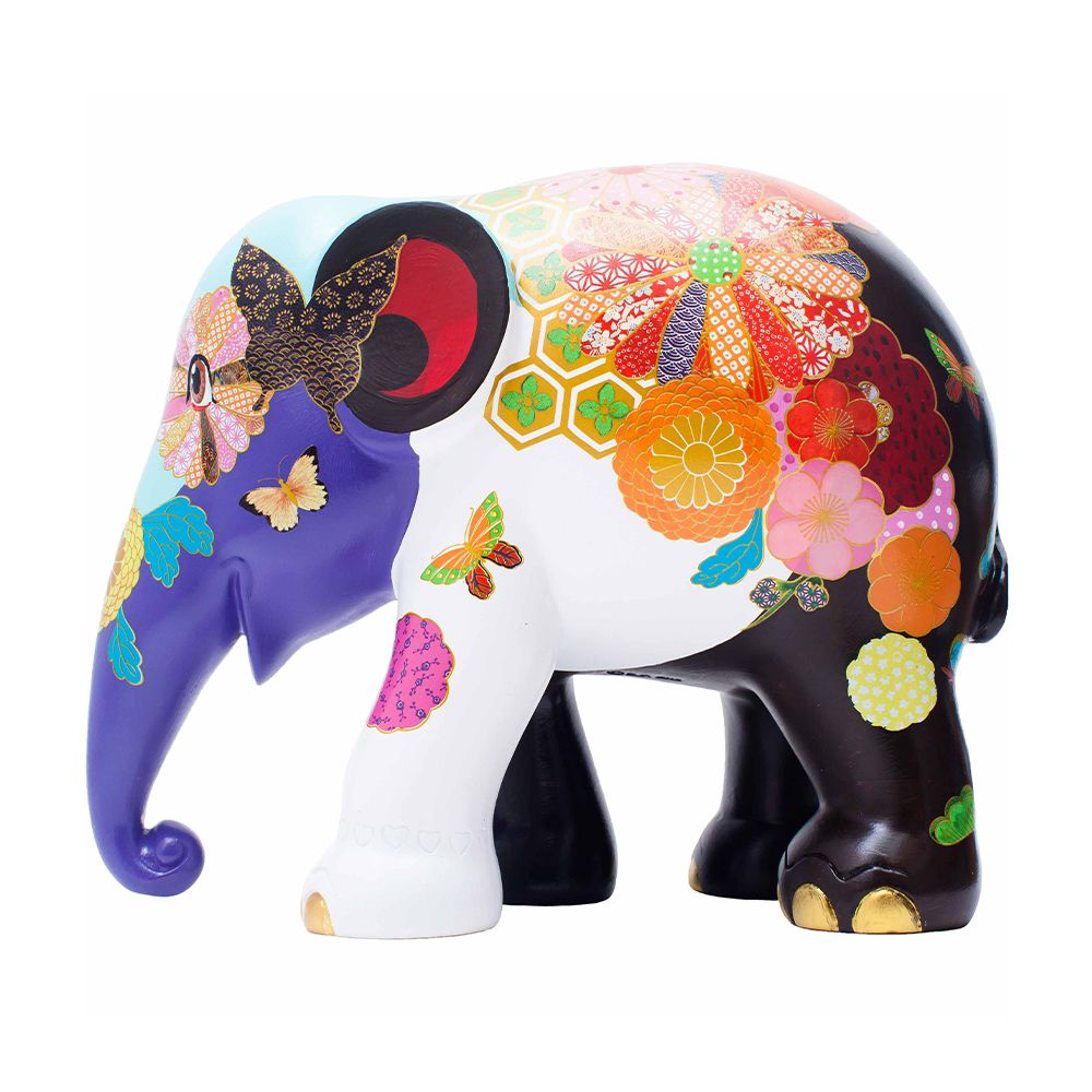 Scultura Elefante Onlylux Kiku 15 cm Resina Dipinto A Mano 8858831233232