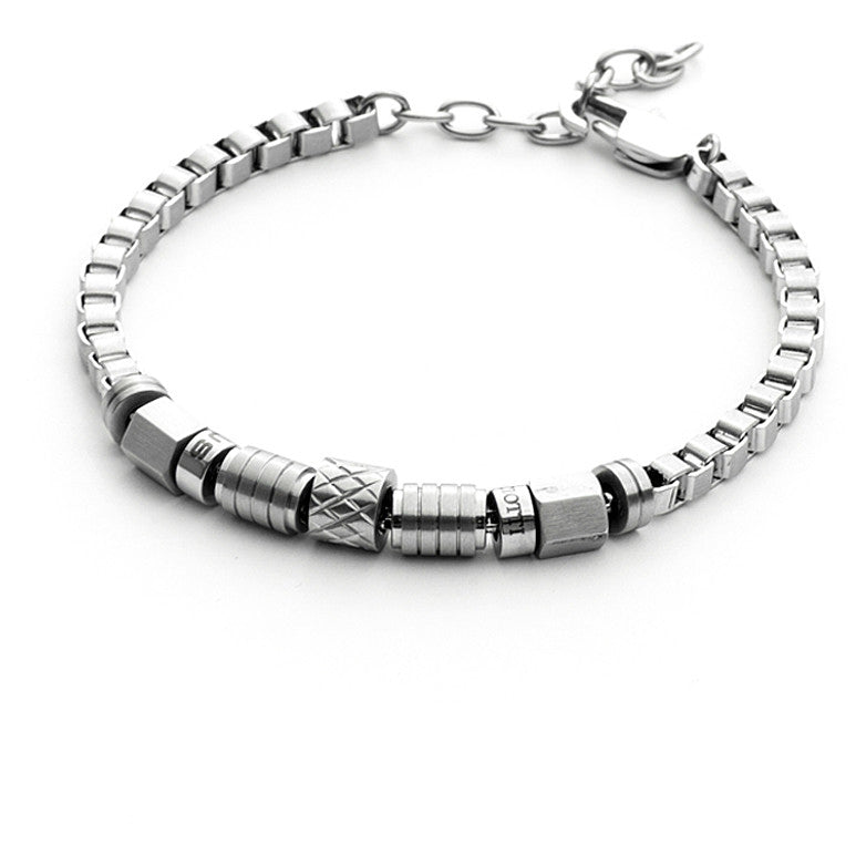 Bracciale Uomo 4US Cesare Paciotti acciaio Bianco 4UBR3784