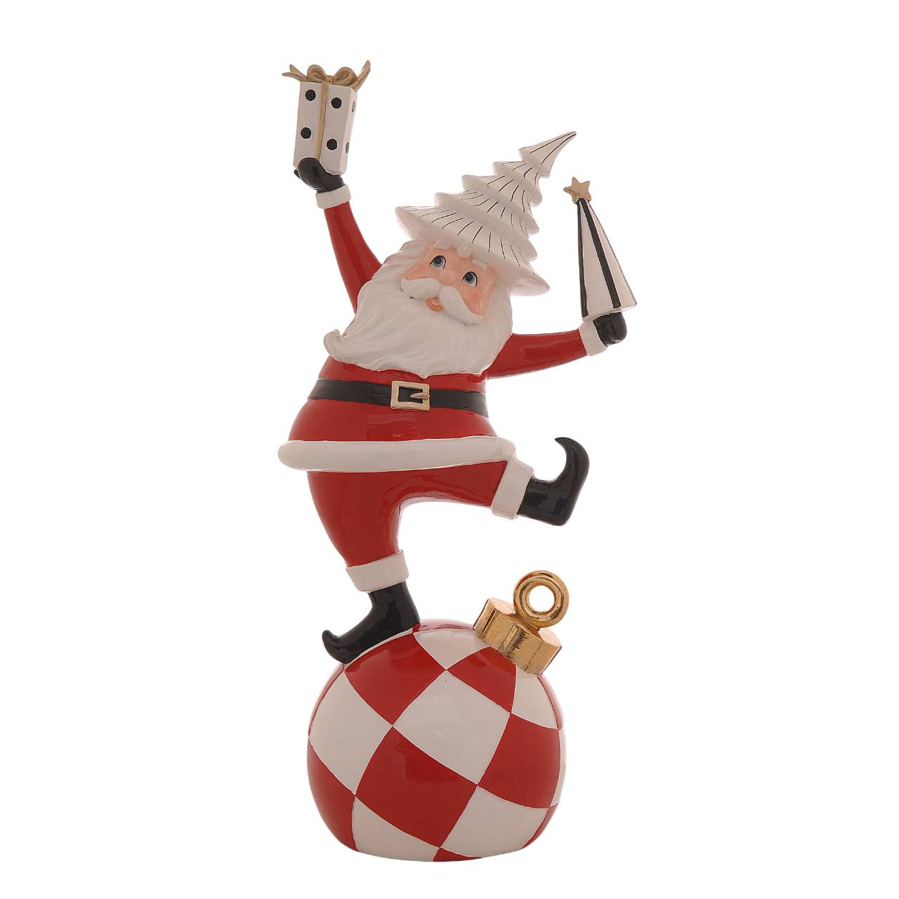 Babbo Natale Su Palla Vetur Rosso 45 cm 17023