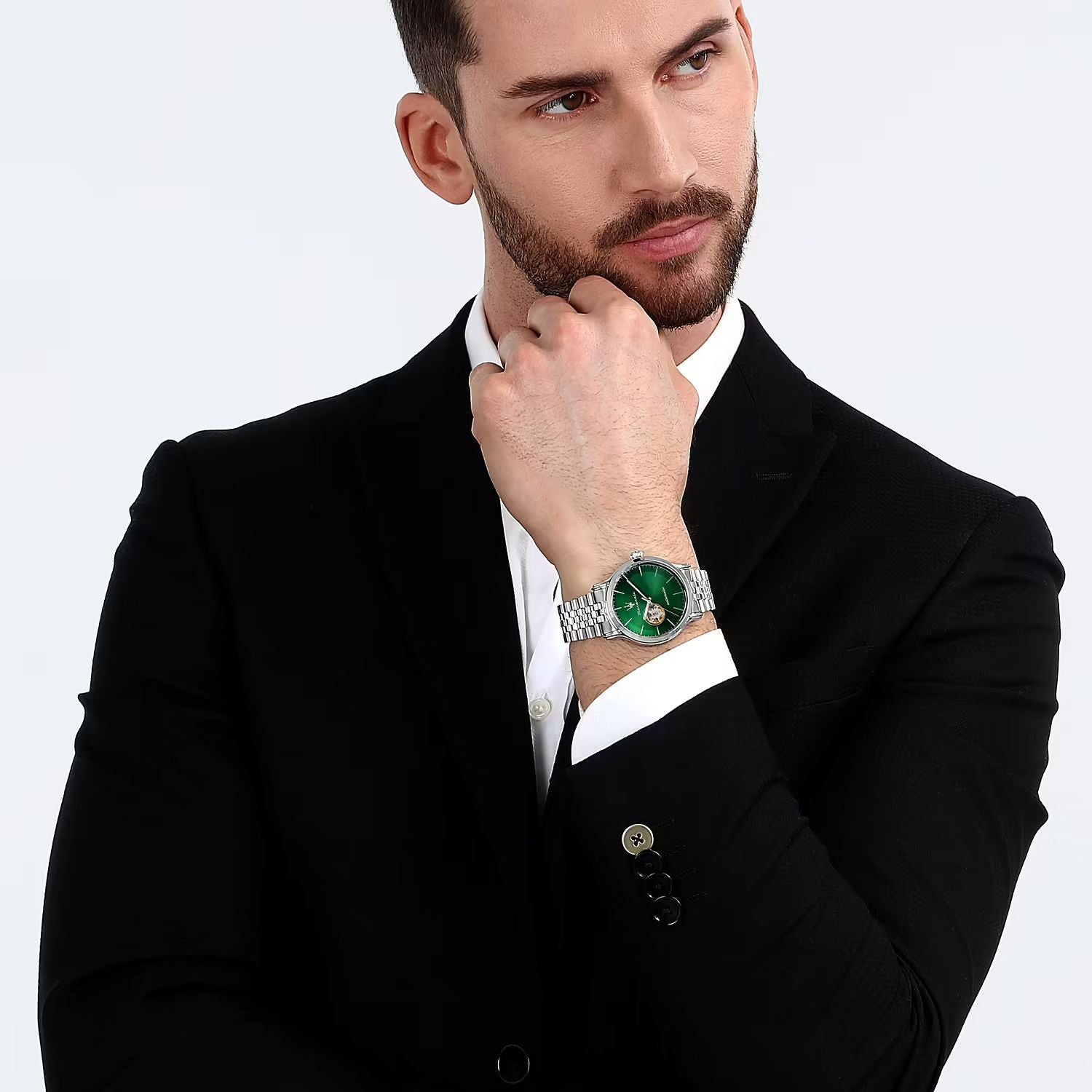 Orologio Uomo Maserati Acciaio Open Heart Verde Automatico Solo Tempo R8823118019