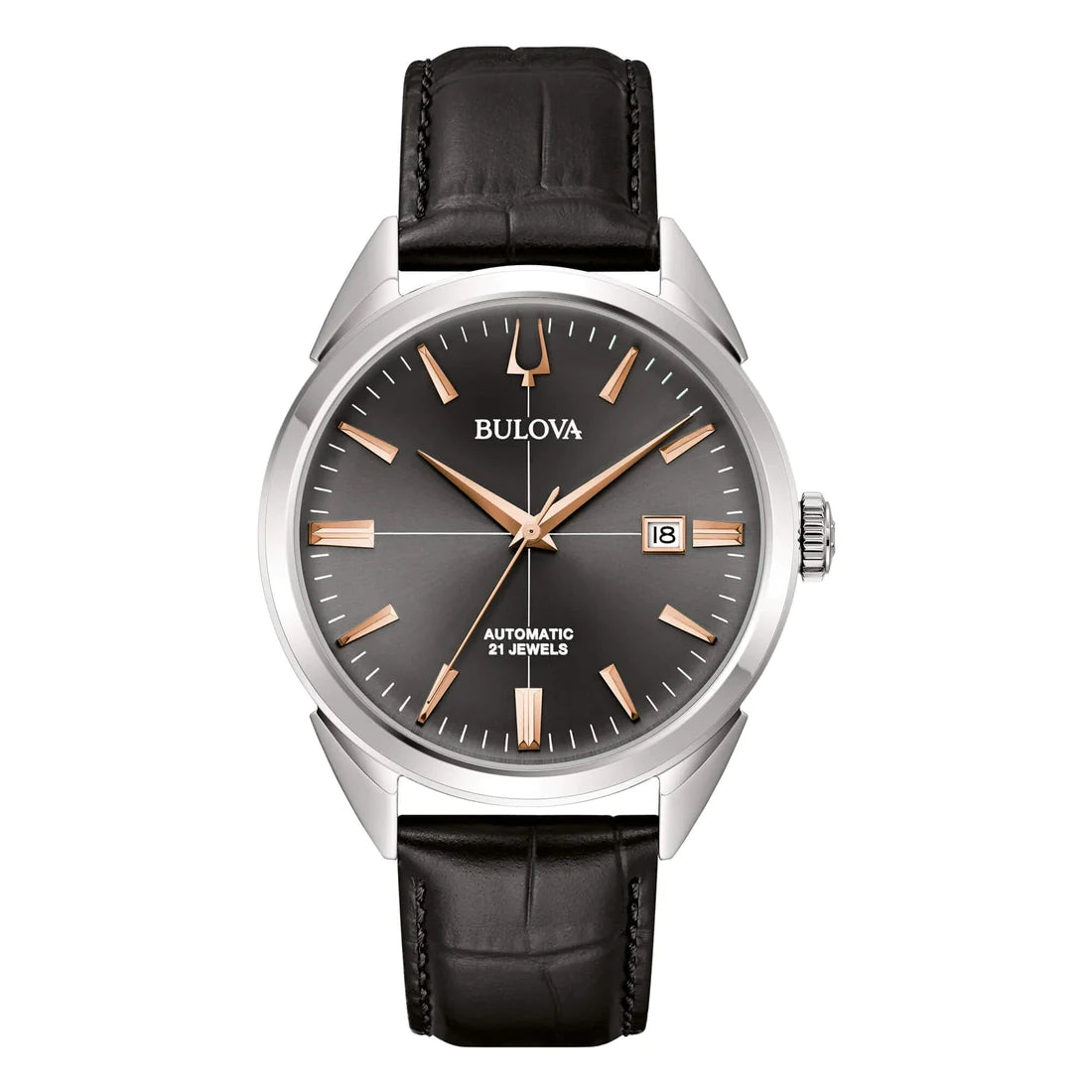Orologio Uomo Bulova Automatico Classic Pelle Nera 96B422
