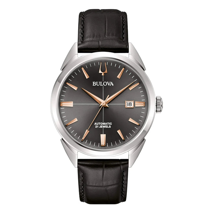 Orologio Uomo Bulova Automatico Classic Pelle Nera 96B422