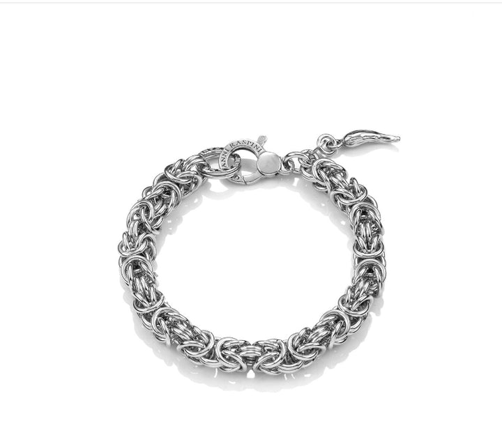 Bracciale Unisex Giovanni Raspini Argento 925 Maglia Bizantina Media 09711