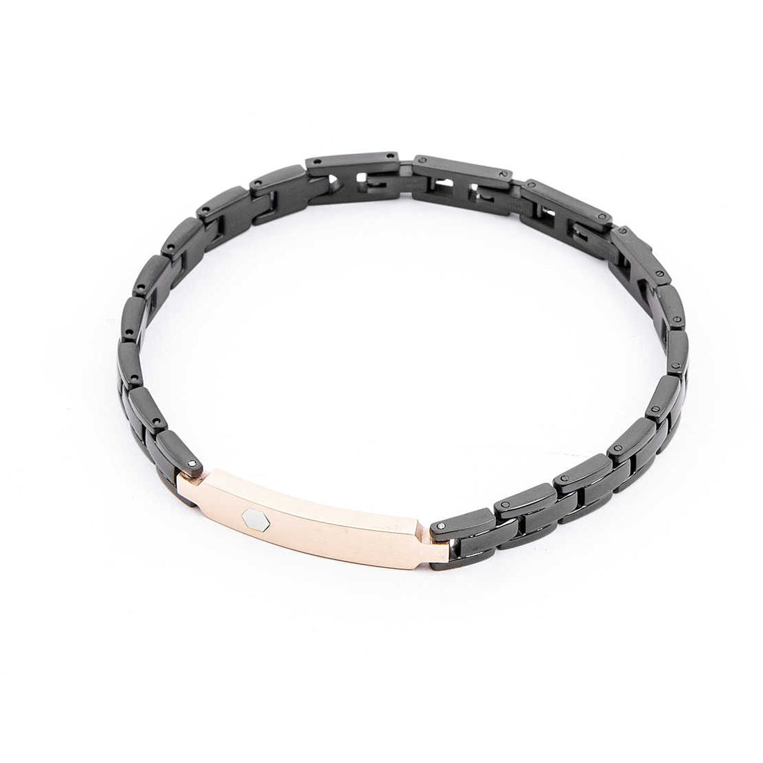 Bracciale Uomo acciaio 4US Cesare Paciotti  pvd Nero e rosè 4UBR4138