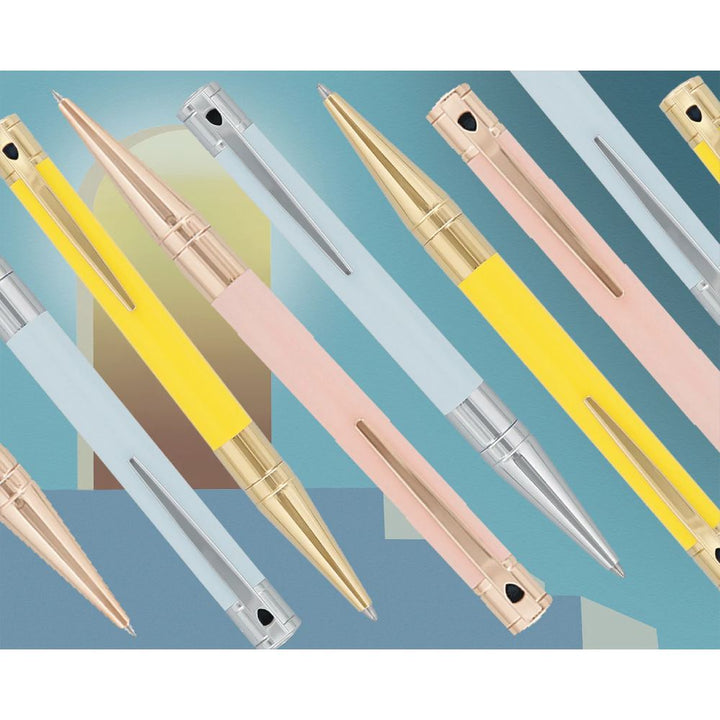 Penna Uomo Dupont Acciaio Dorato Smalto Giallo 265280