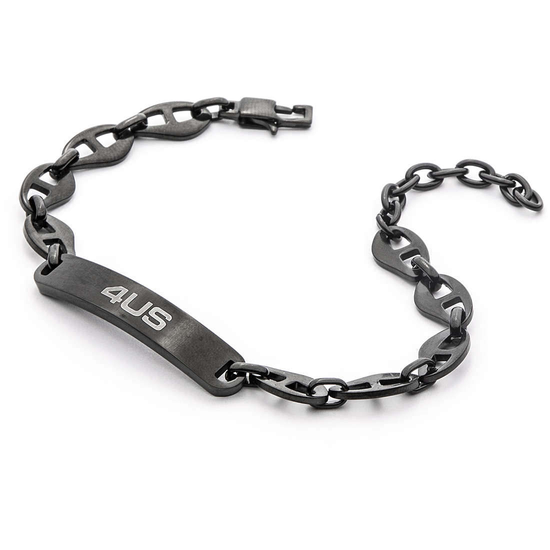 Bracciale Uomo 4US Cesare Paciotti Acciaio Nero A Catena 4UBR4501