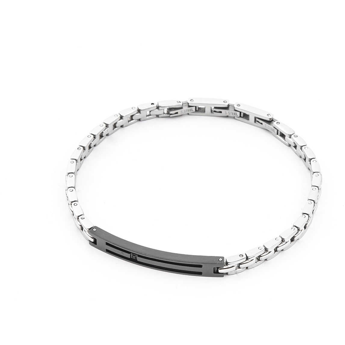 Bracciale Uomo 4US Cesare Paciotti  acciaiocon centrale in pvd nero 4UBR4132