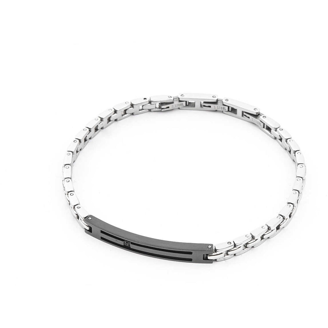 Bracciale Uomo 4US Cesare Paciotti  acciaiocon centrale in pvd nero 4UBR4132