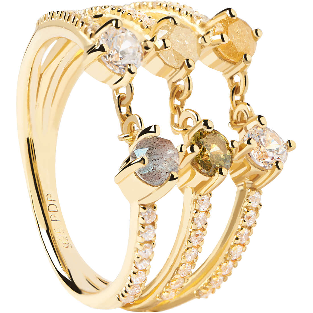 Anello Donna PDP Argento 925 Placcatura Oro Juno AN01-655-12