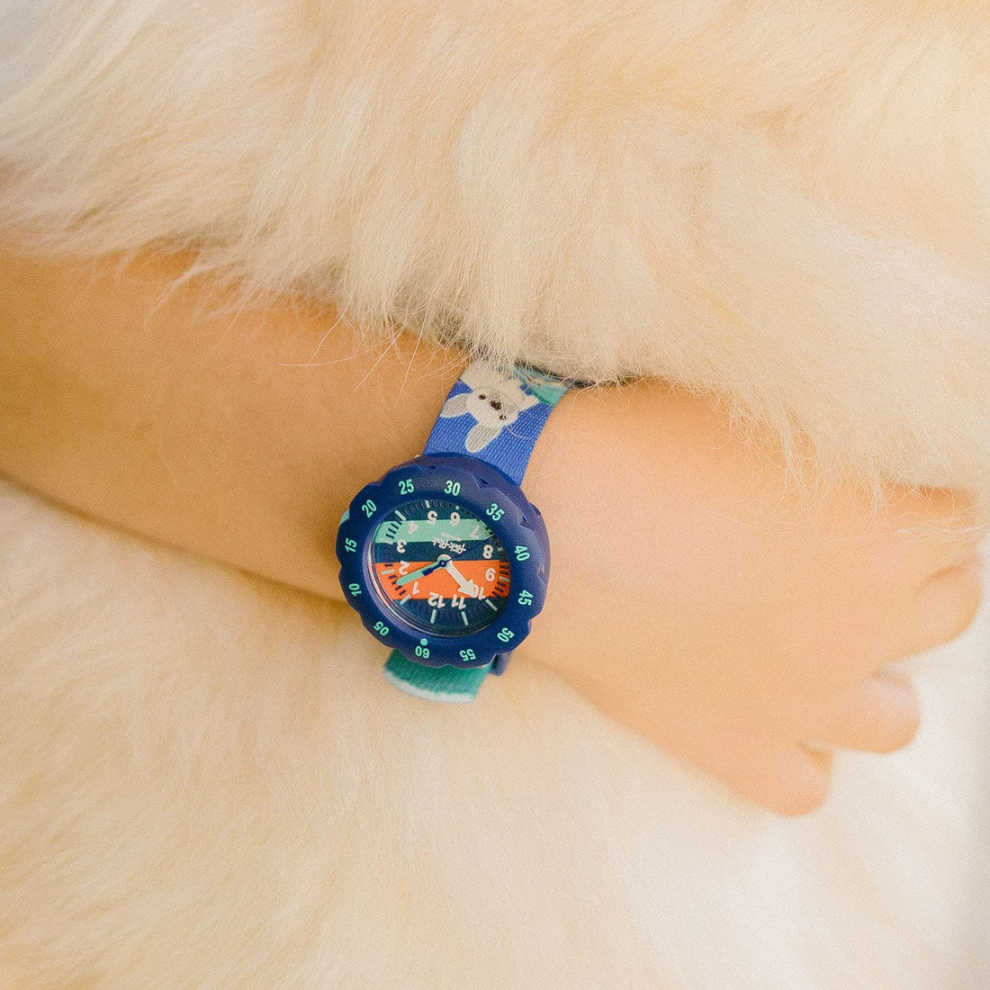 Orologio Bambino Swatch Flik Flak SKATING FRENCHIE Blu ZFPSP075