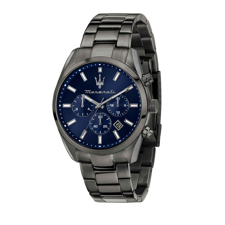 Orologio Uomo Maserati Acciaio Nero PVD Quarzo Cronografo Blu Data R8853151012