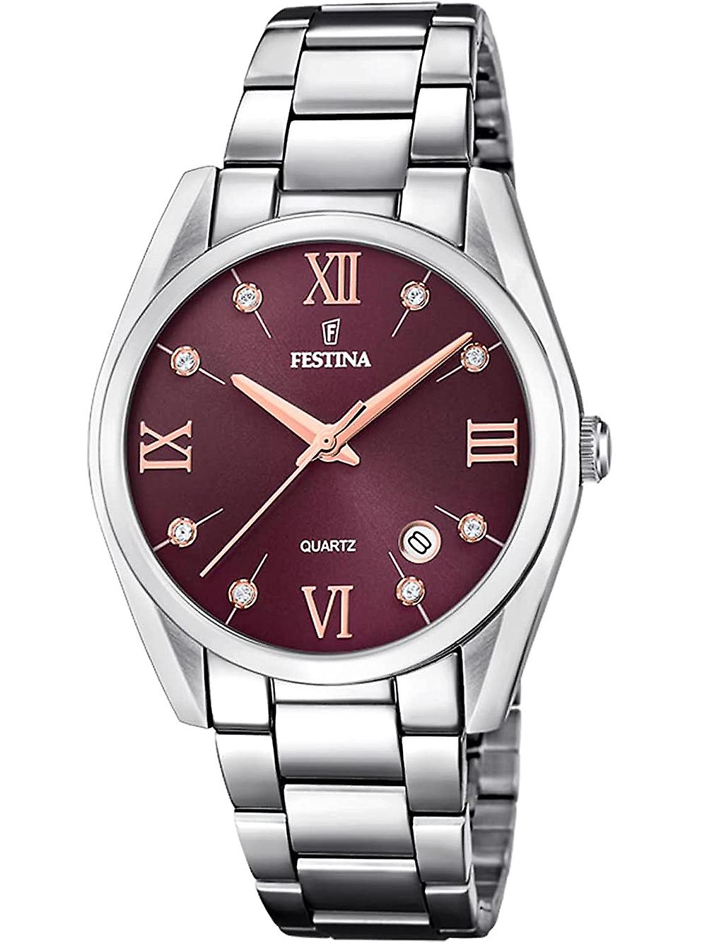 Orologio Donna Festina Acciaio Quarzo Solo Tempo Data Zirconi Rosè F16790/E