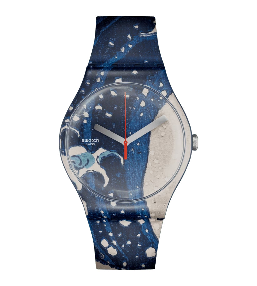 Orologio Unisex Swatch The Great Wave & Astrolabe Hokusai Quarzo Solo Tempo SUOZ351
