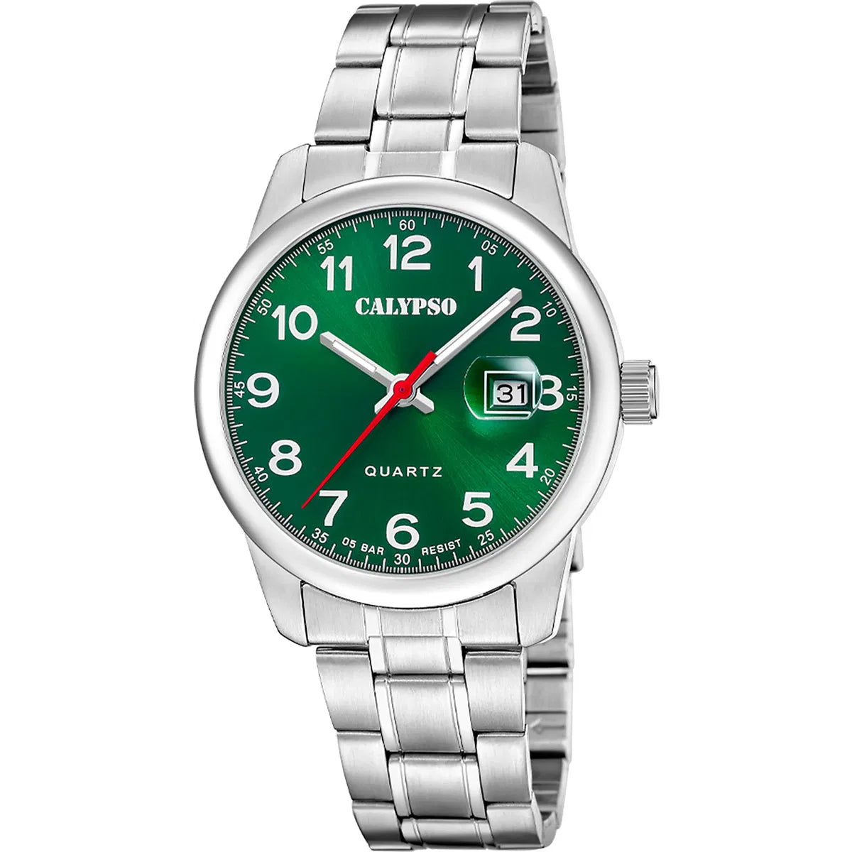 Orologio Uomo Calypso Gomma Quarzo Solo Tempo Acciaio verde K5872/5