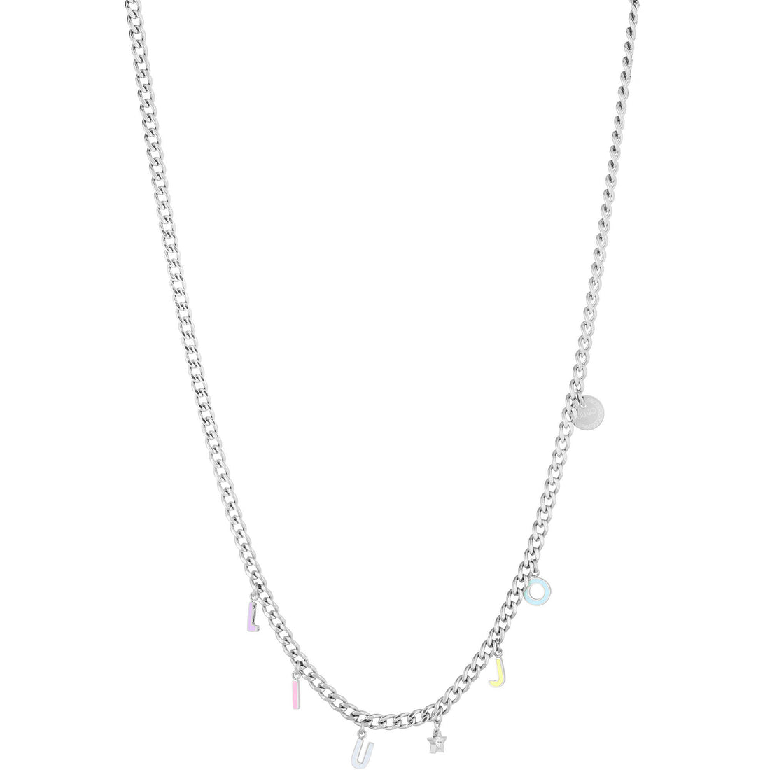 Collana Donna Liu Jo Acciaio Cristalli Bianchi E Turchese LJ1103