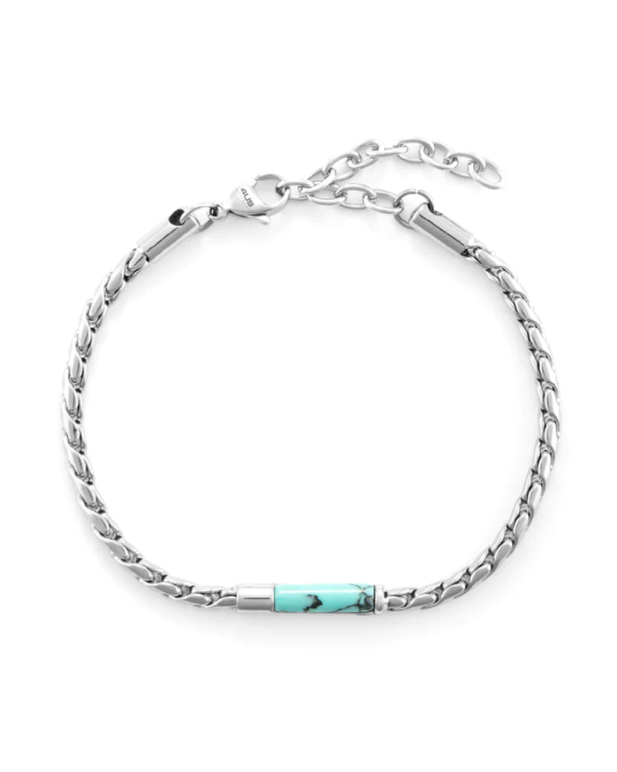 Bracciale Uomo 4US Cesare Paciotti  acciaio e Turchese 4UBR6377