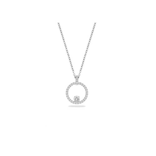 Collana Donna Liu Jo Acciaio Catena Punto Luce Cerchio Zirconi Bianchi LJ2522