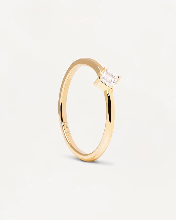 Anello Donna PDPaola Argento Dorato 925 Zircone AN01-817-14