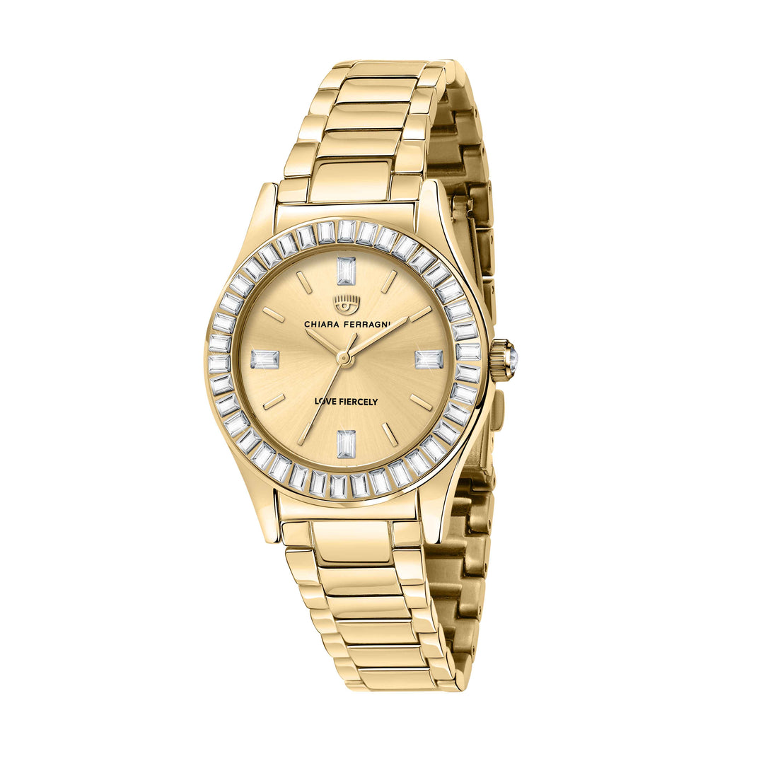 Orologio Donna Chiara Ferragni Quarzo Solo Tempo Acciaio Dorato Zirconi
