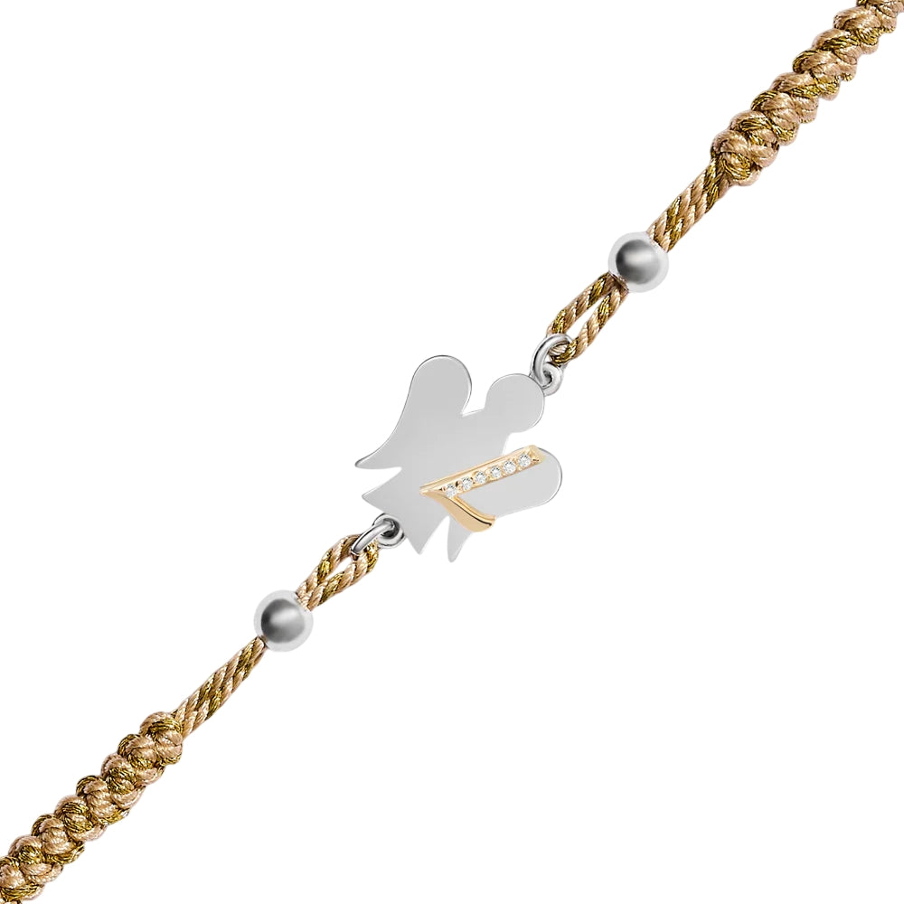 Bracciale Donna Argento 925 Roberto Giannotti Cordino Iniziale L GIA700L