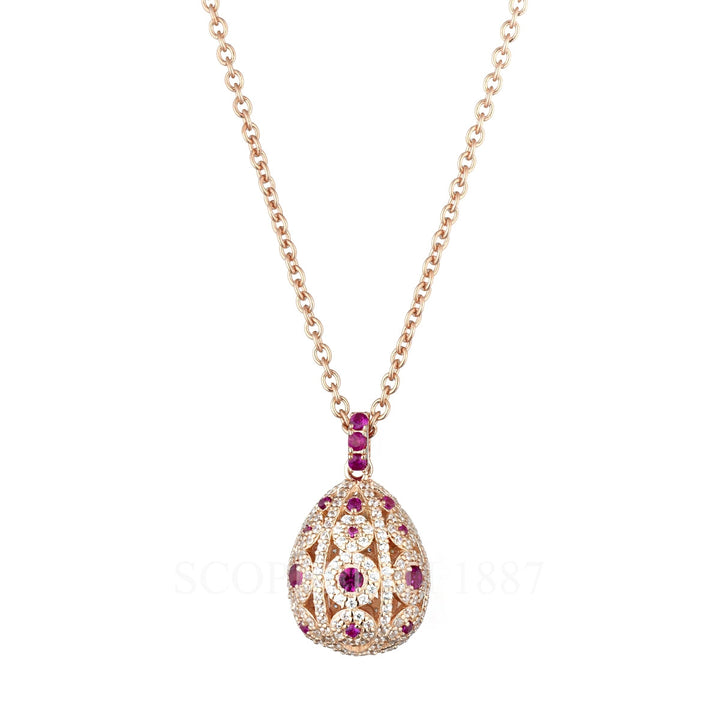 Collana Tatiana Fabergé in Argento con Zirconi Bianchi e rossi " Alexandra " ALP02RR