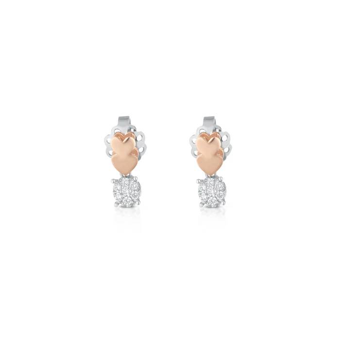 Orecchini Donna Roberto Giannotti Oro Rosa 375 Diamanti LUX14