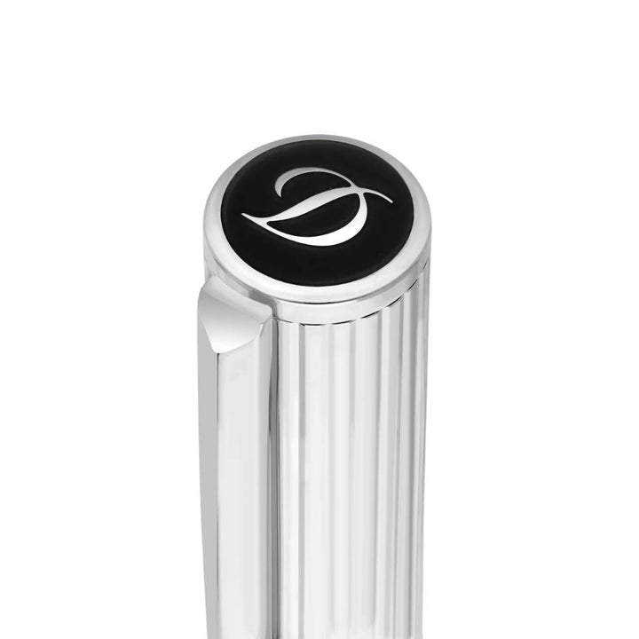 Penna Uomo Dupont Initial Piuma Cromata Acciaio Lacca Nero 270201