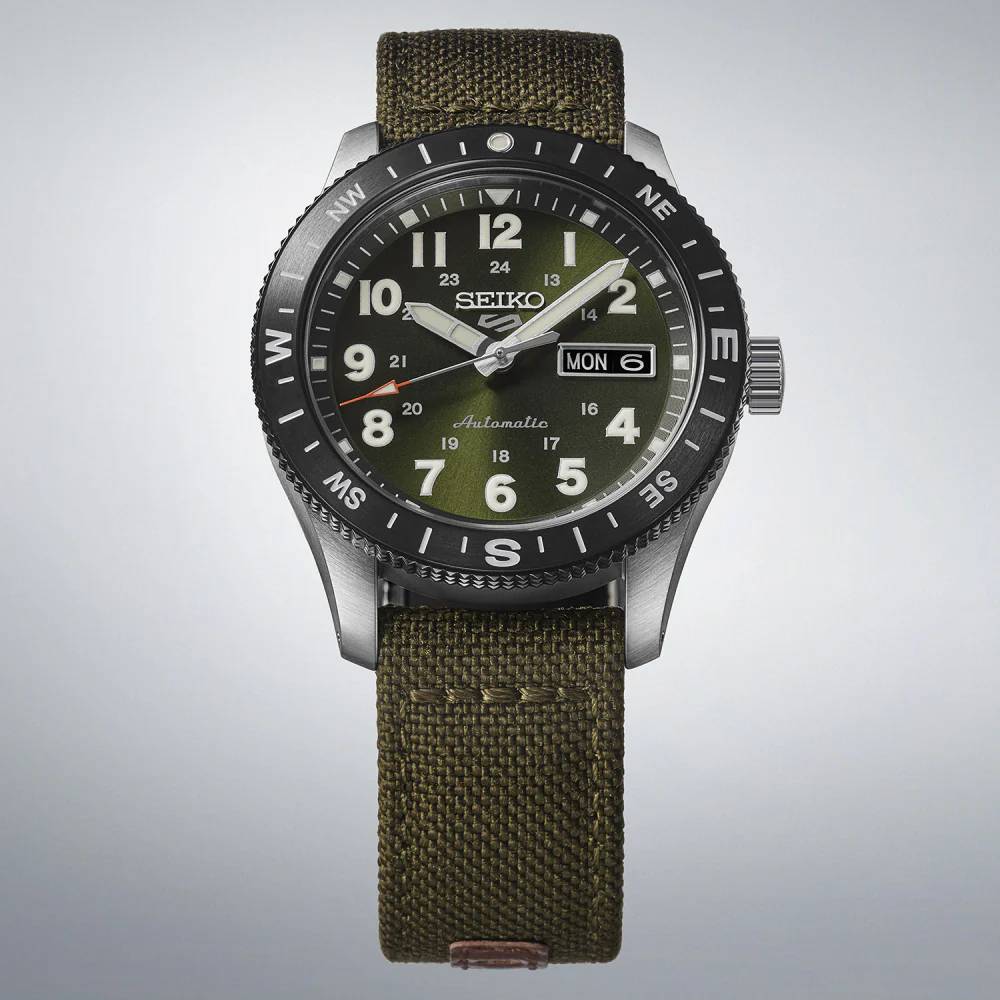 Orologio Uomo Seiko 5 Sport Field Automatico Verde Militare HDB008K1