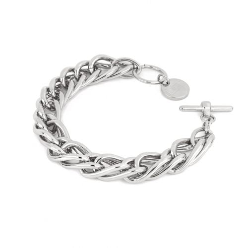 Bracciale Donna Unoaerre Bronzo Argentato con Catena Spiga 504577