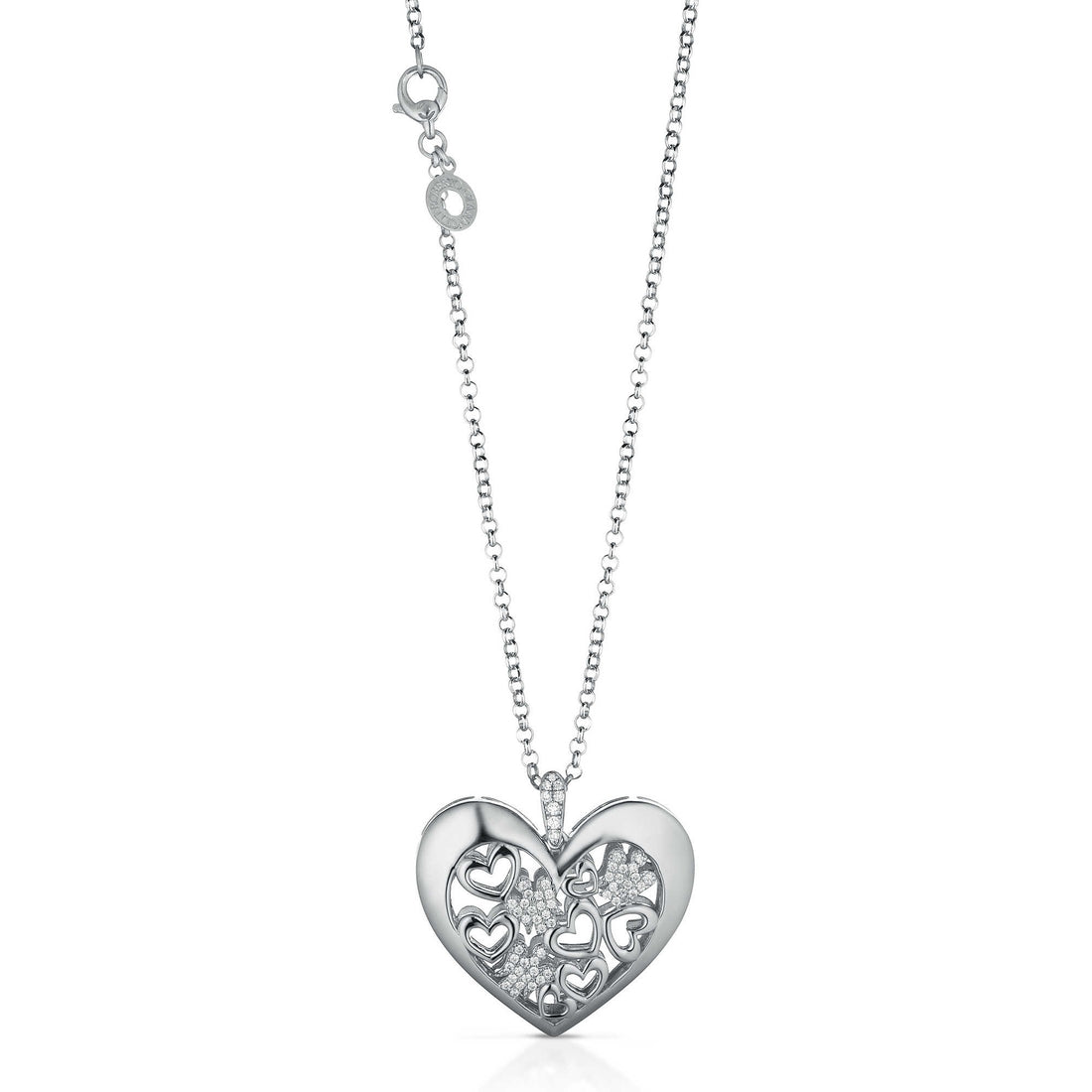 Collana Donna Argento 925 Chiama Angeli Roberto Giannotti Cuore Angelo Zirconi
