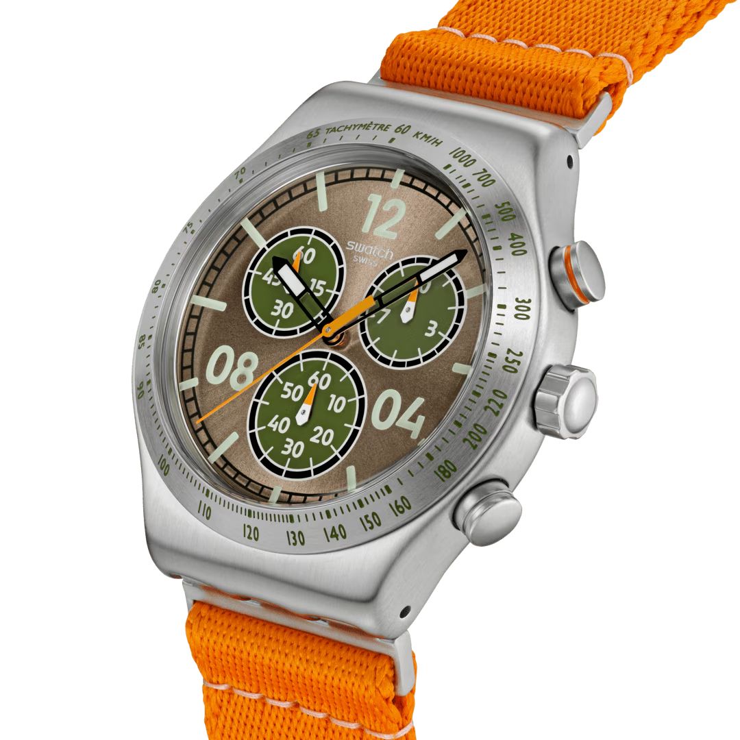 Orologio Unisex Swatch VACATION TIME Arancione Cronografo YVS101