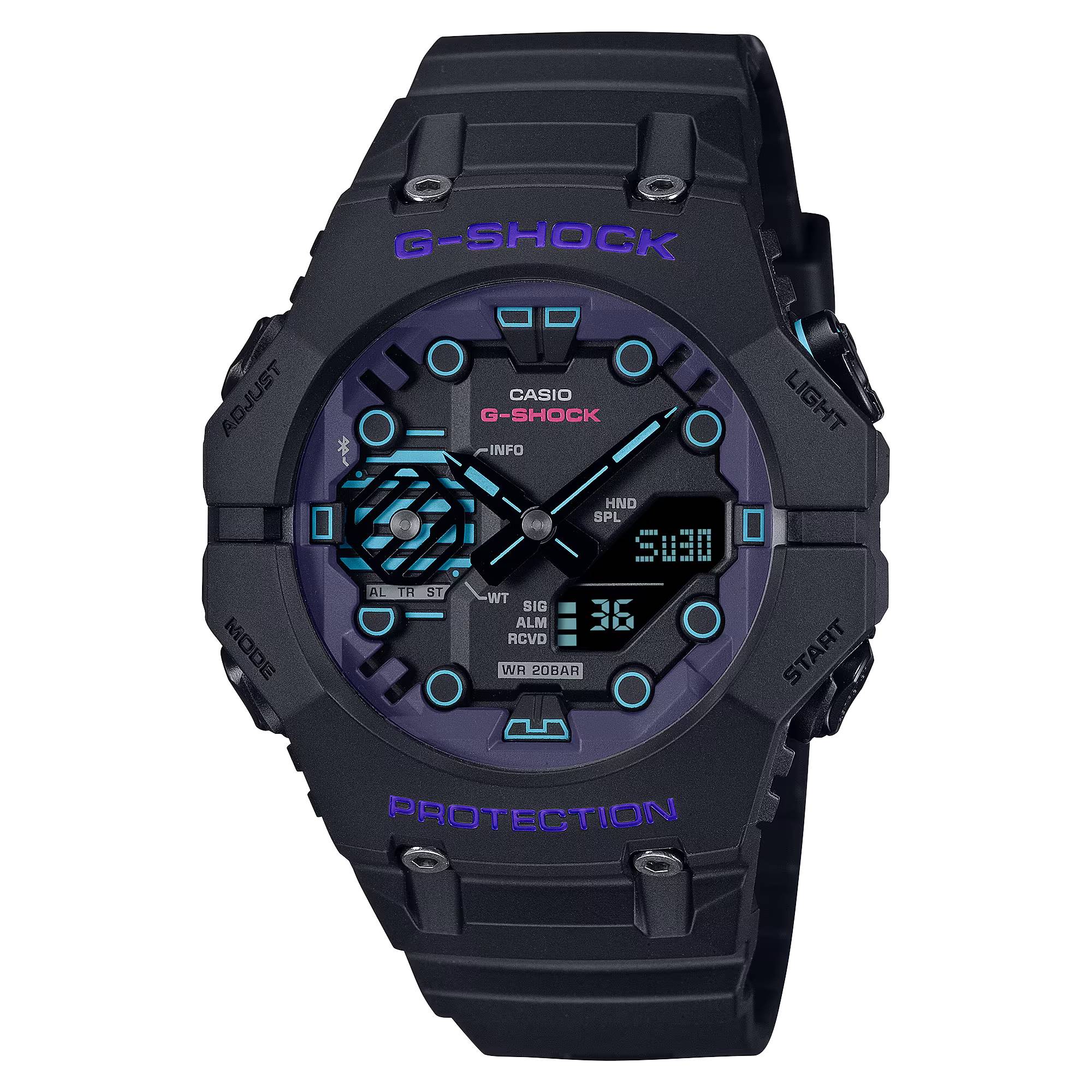 Orologio Uomo Casio G-SHOCK Quarzo Nero Fluorescente Viola GA-B001CBR-1AER