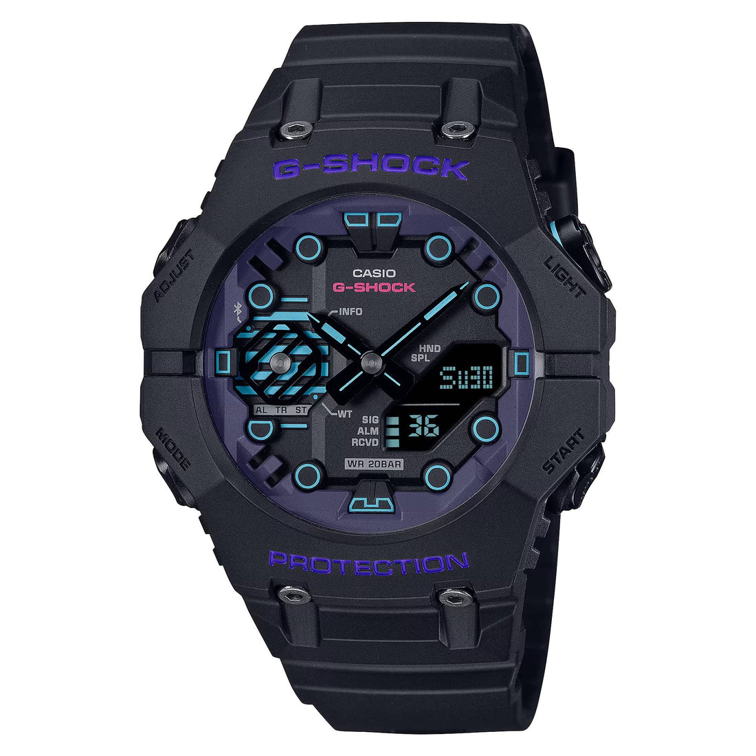 Orologio Uomo Casio G-SHOCK Quarzo Nero Fluorescente Viola GA-B001CBR-1AER