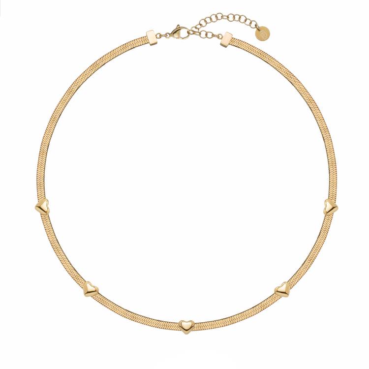 Collana Donna Liujo Snake Acciaio Cuoricini LJ3189