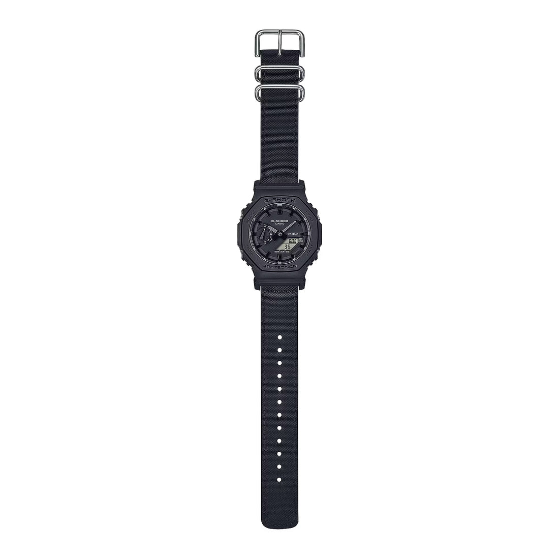 Orologio Uomo Casio G-SHOCK Quarzo Nero Cinturino Stoffa GA-2100BCE-1AER
