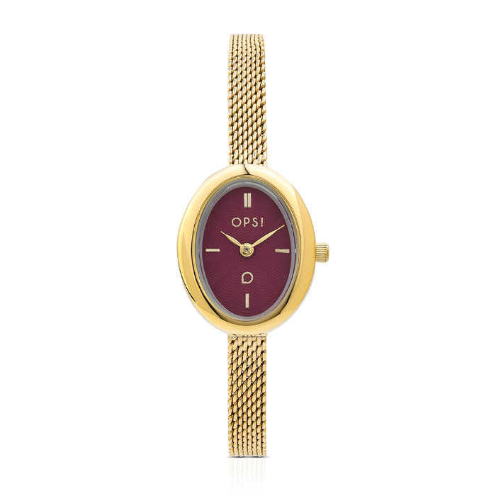 Orologio Donna Ops Acciaio OVALIS Bordeaux Oro OPSPW-1204-3450