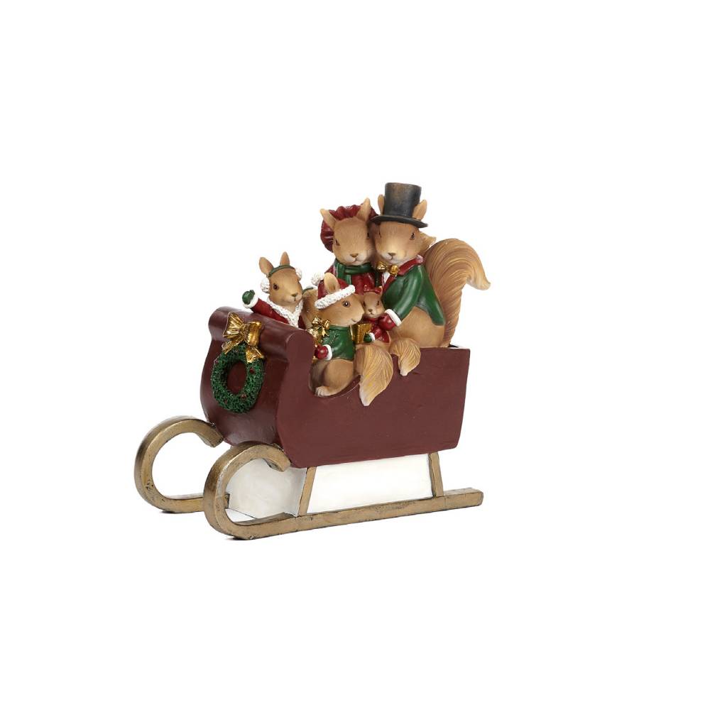 Goodwill Slitta Famiglia Scoiattoli Natale MC 38022