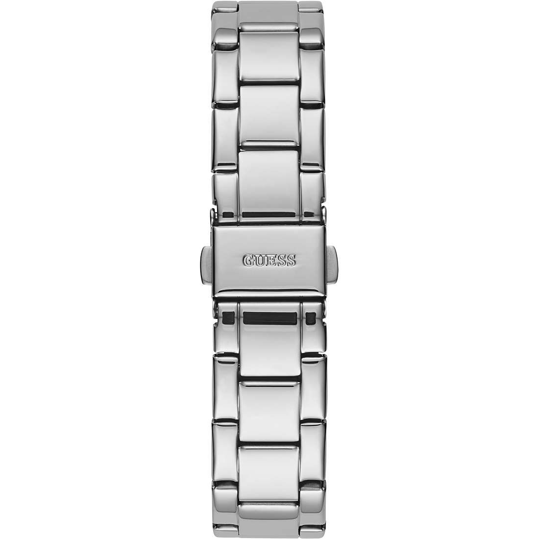 Orologio Donna Guess Quarzo Solo Tempo Acciaio Lavorato Zirconi Bianchi GW0001L1