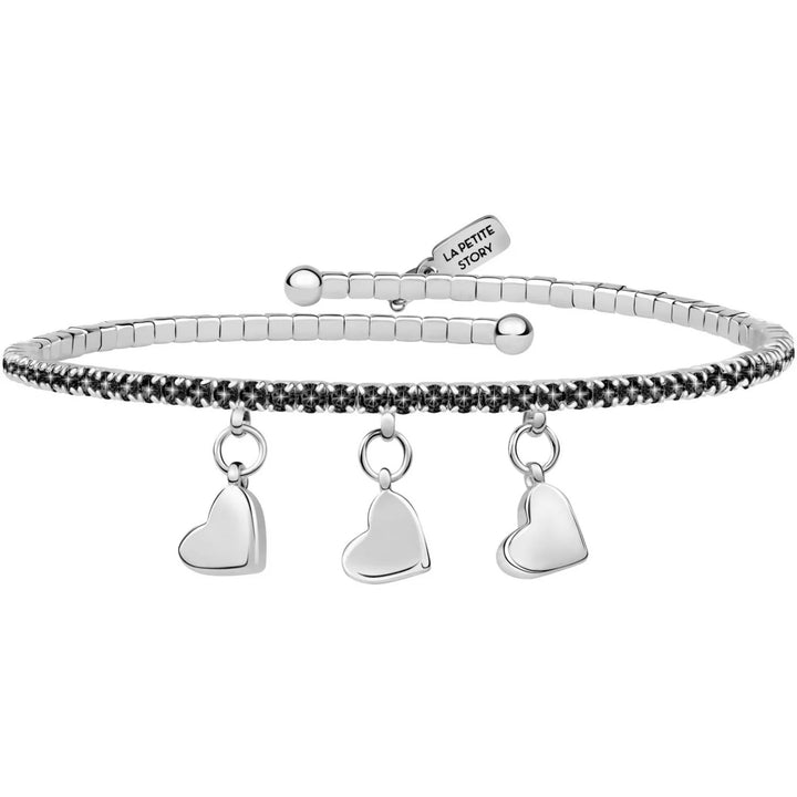 Bracciale Donna La Petite Story Ottone Con Zirconi Neri Story Love LPS05AQJ13