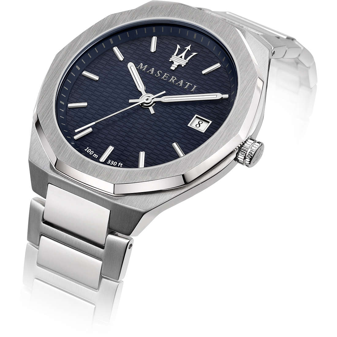 Orologio Uomo Maserati Quarzo Solo Tempo Acciaio Stile Blu Data R8853142006