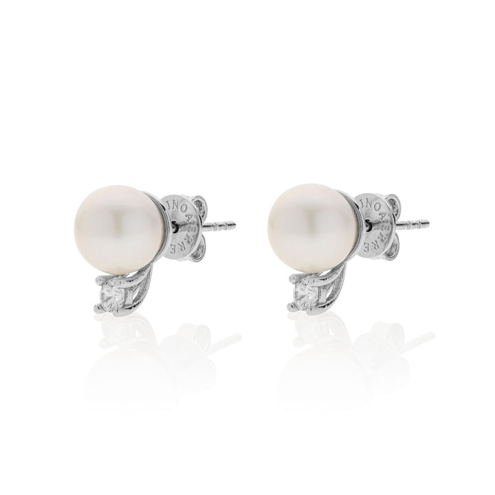 Orecchini Donna Unoaerre Argento 925 Bianco perla e zircone 557205